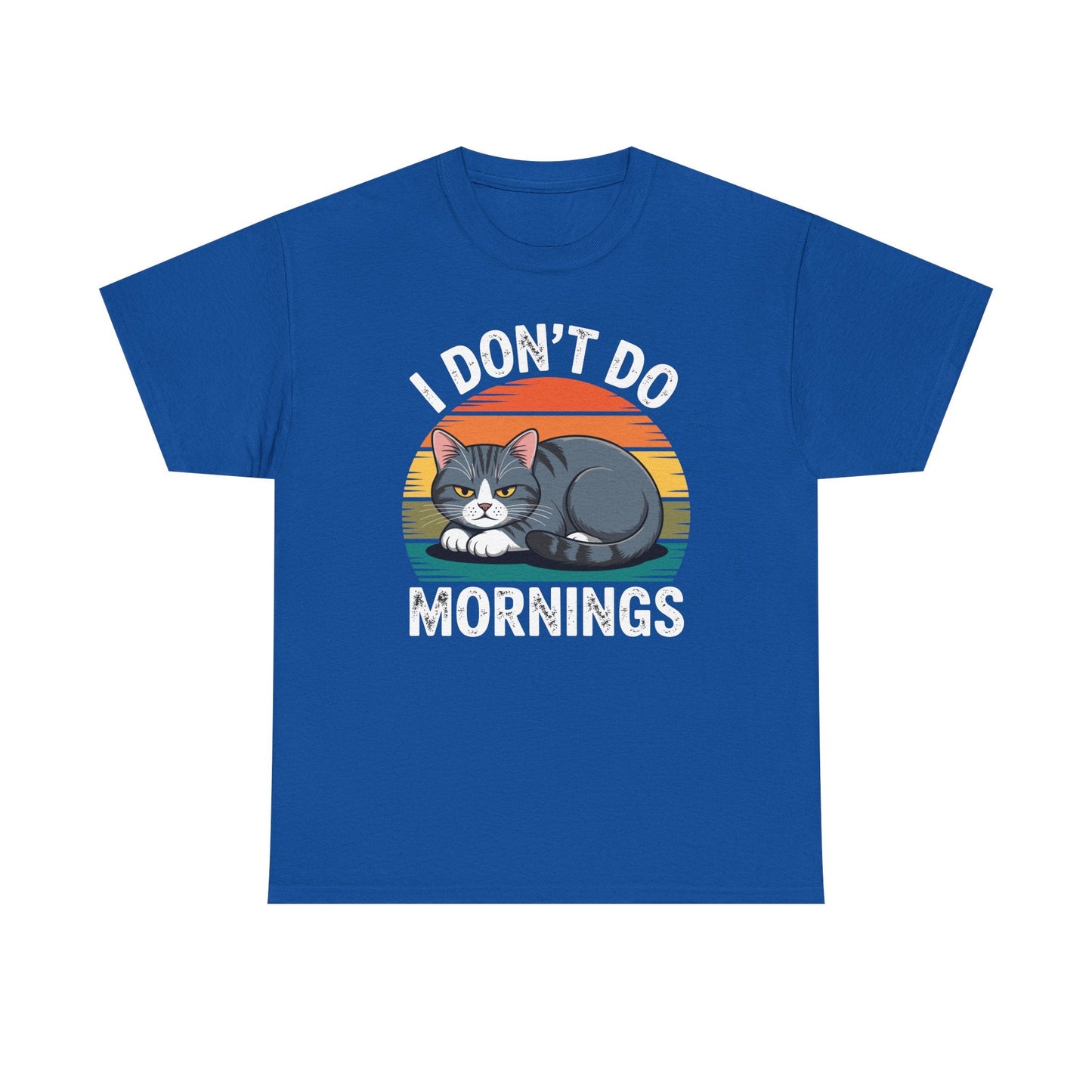 Funny Sleep Cat I Don't Do Morning T-Shirt