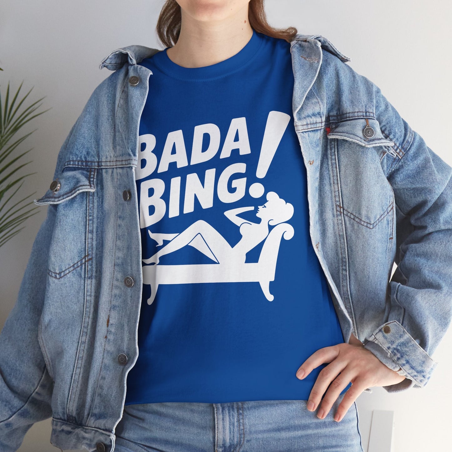 Funny Vintage Bada Sarcastic Bing Retro Sexy Girl Bada Bam T-Shirt