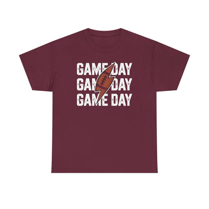 Vintage Game Day Football Lightning Bolt Funny Team Sport T-Shirt