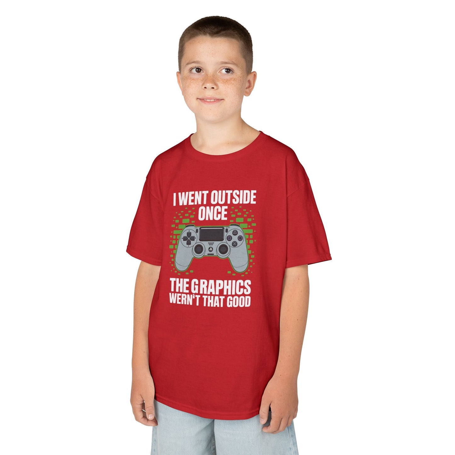 I Went Outside Once The Graphics Weren't That Good Gamer Boy T-Shirt