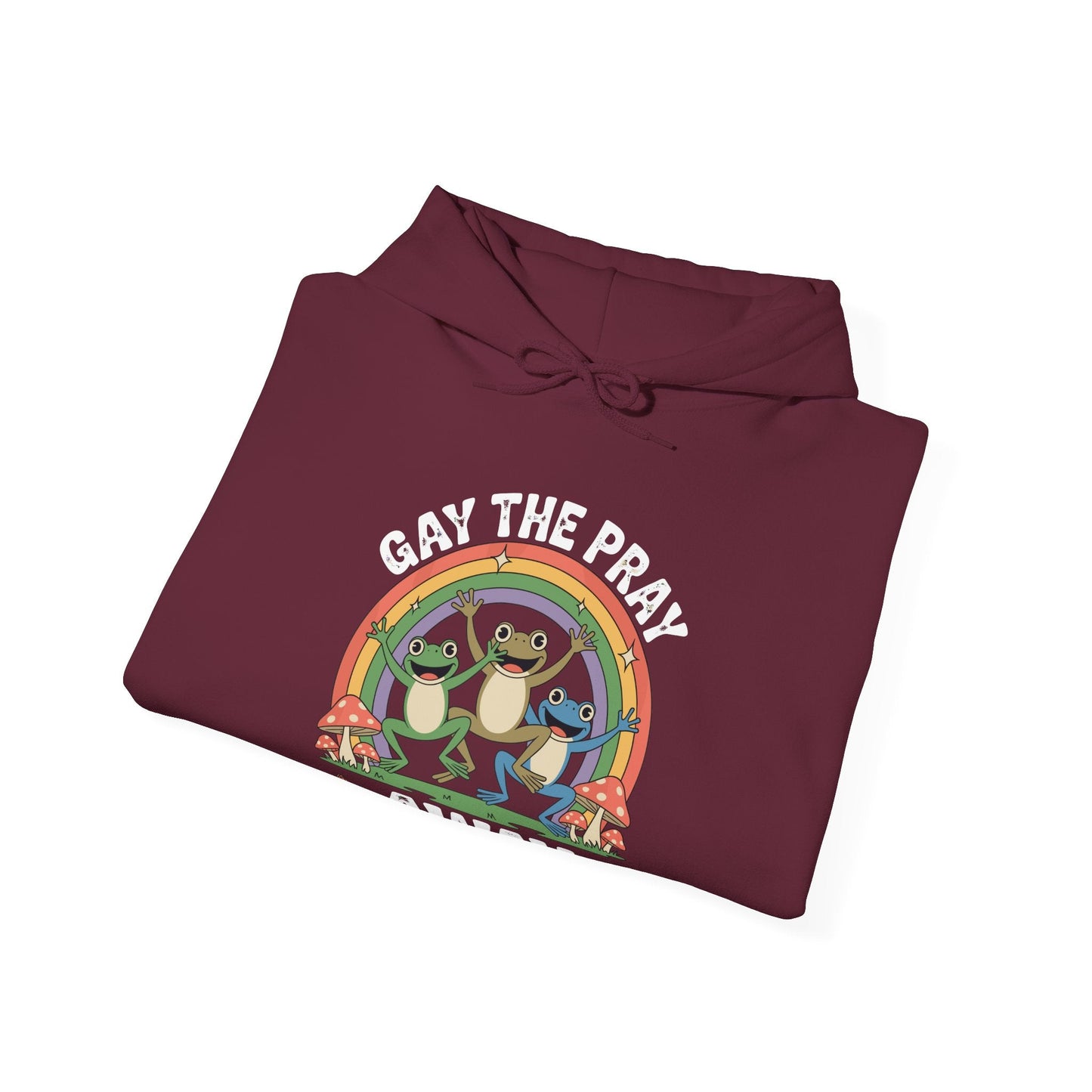 Gay The Pray Away Rainbow LGBT Pride Funny Meme Frogs Hoodie