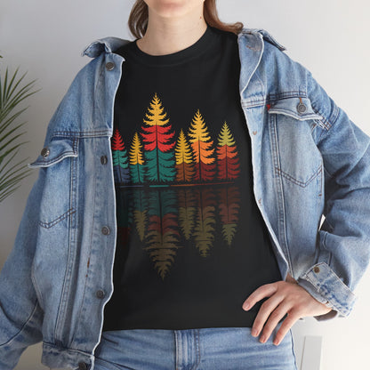 Nature Reflection Forest Trees Outdoor Wildlife T-Shirt