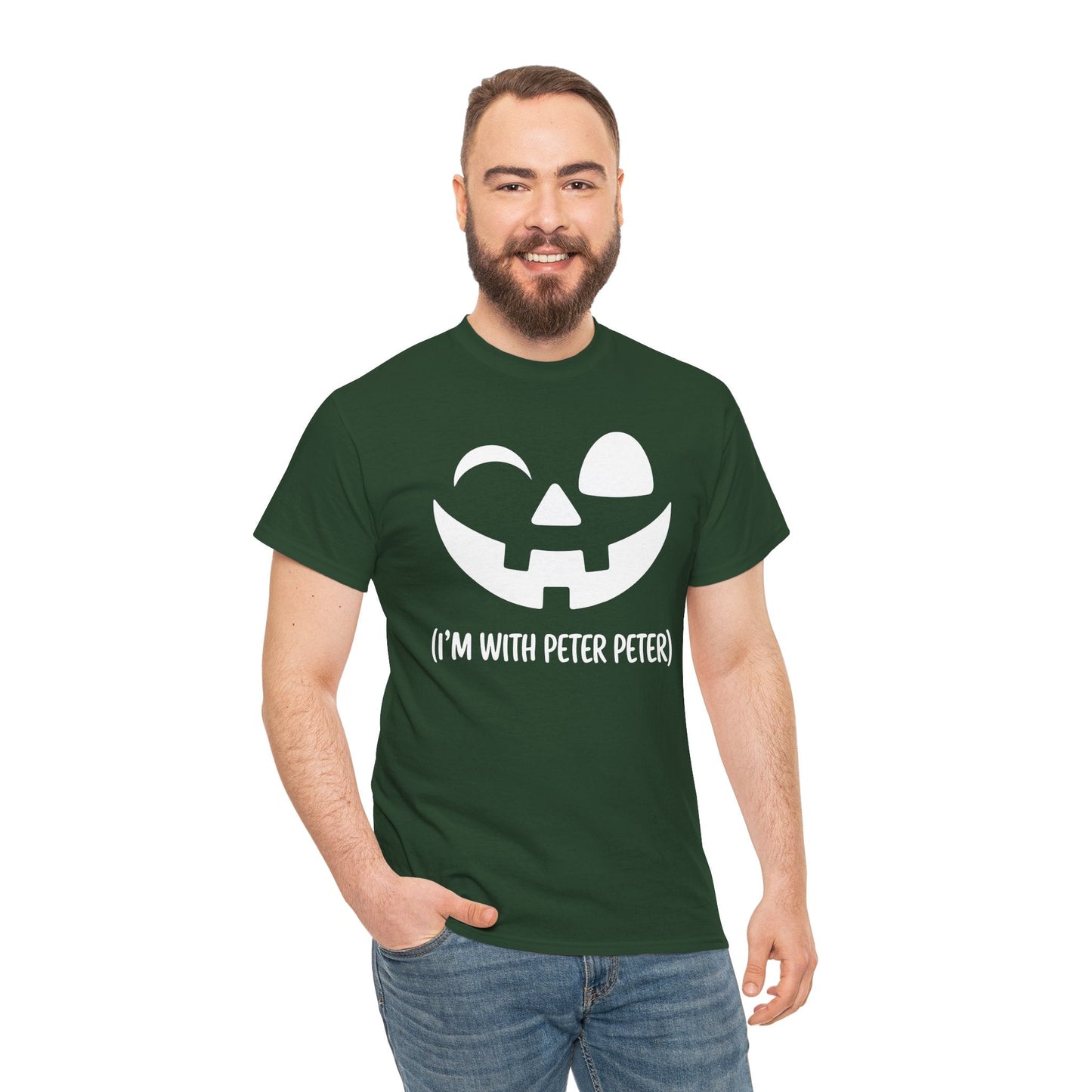 Im With Peter Couple Halloween Adult Eater Pumpkin T-Shirt