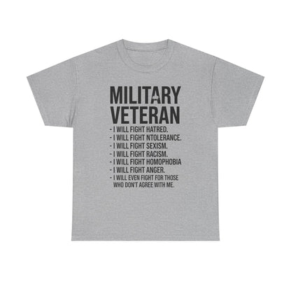 Military Veterans Against Trump 2025 Fight USA Election T-Shirt