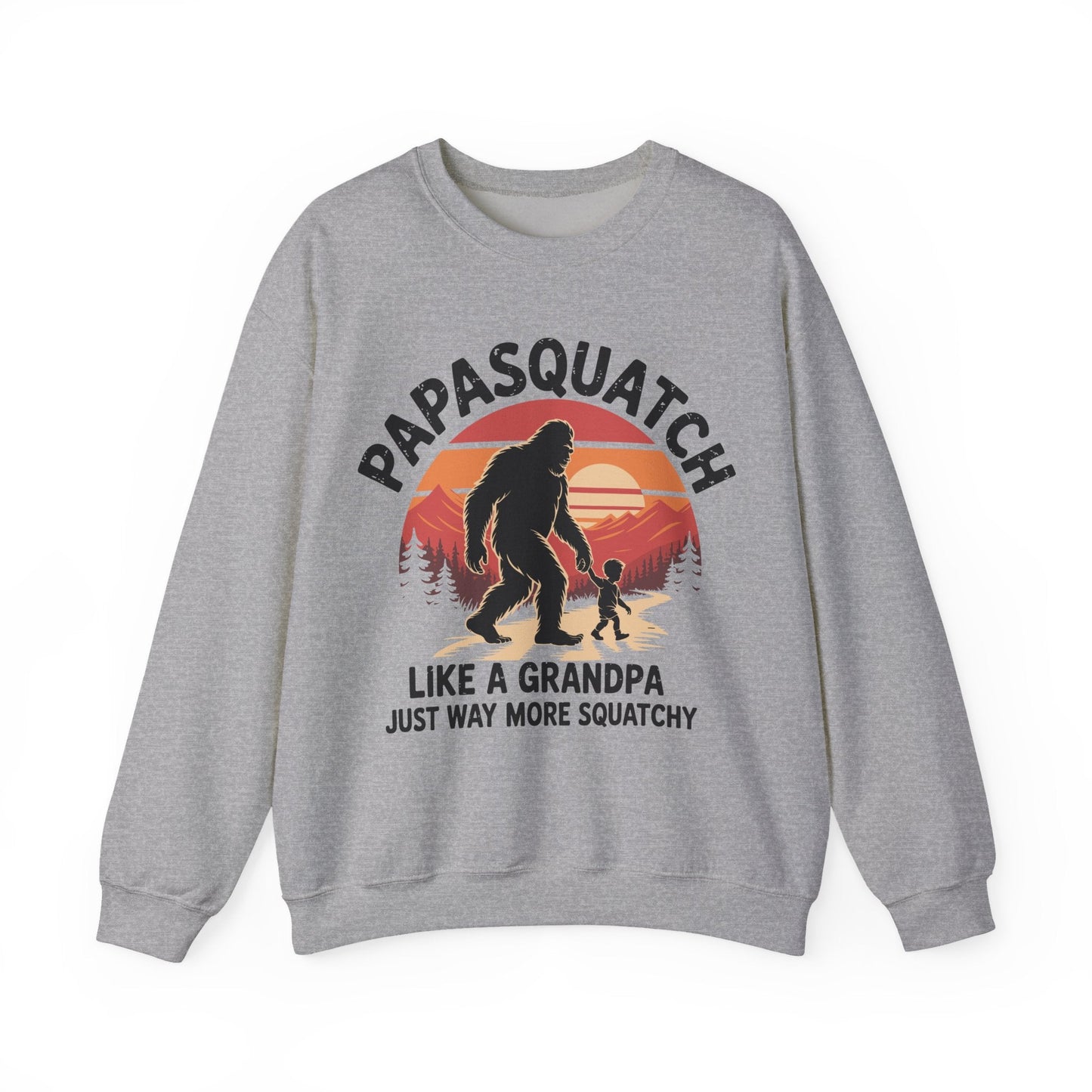 Retro Papa Squatch Like A Grandpa Funny Bigfoot Sasquatchy Sweatshirt