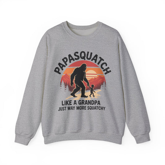 Retro Papa Squatch Like A Grandpa Funny Bigfoot Sasquatchy Sweatshirt