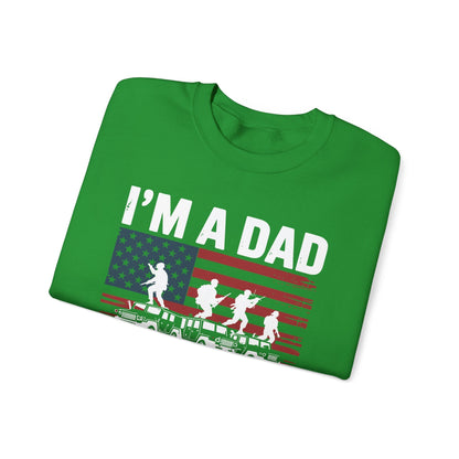 I'm A Dad Papa And Veteran Funny Retro Dad Papa Grandpa Sweatshirt