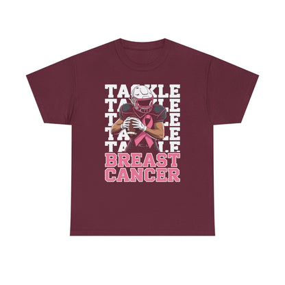Tackle Football Breast Cancer Awareness Pink Ribbon T-Shirt
