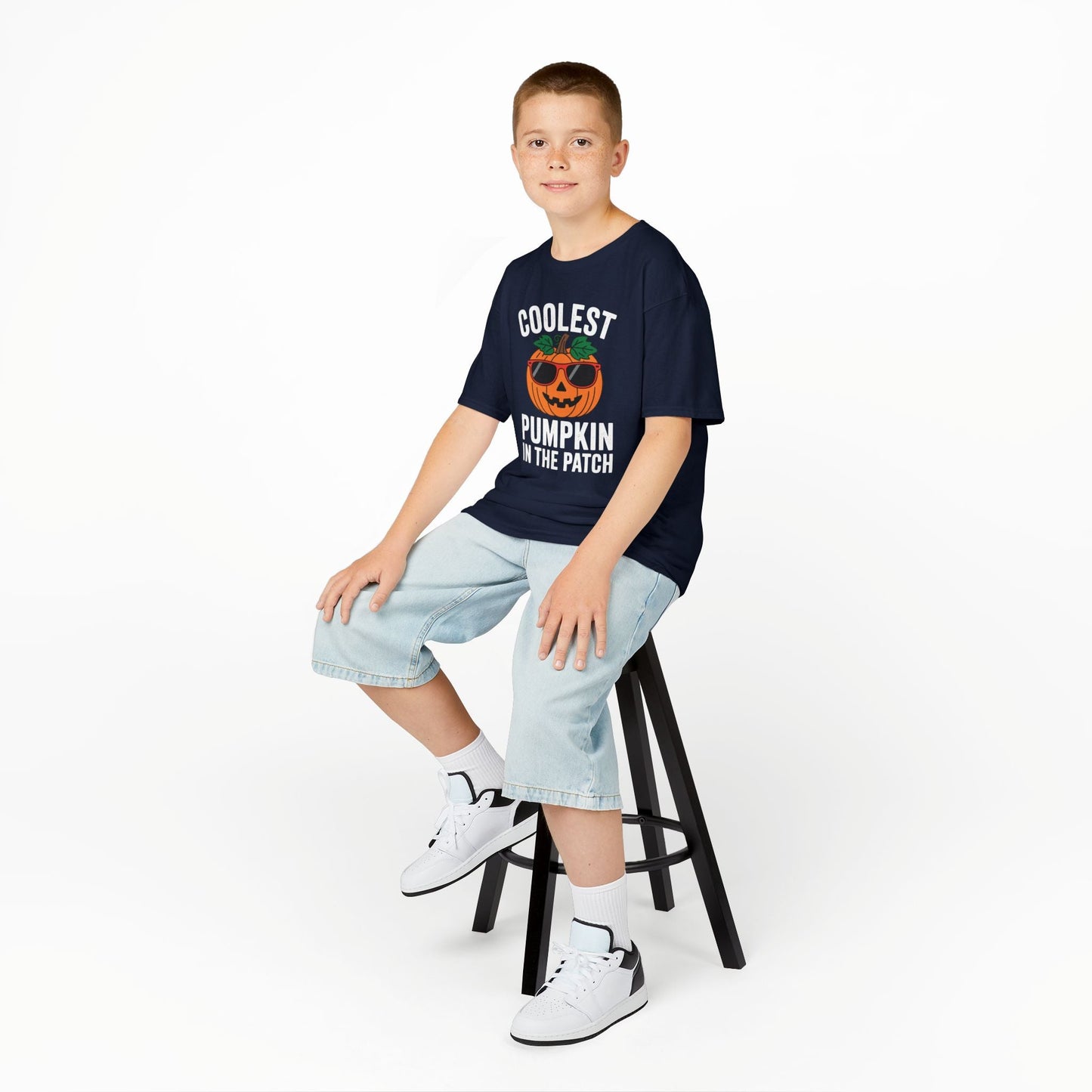 Kids Coolest Pumpkin In The Patch Halloween For Boys Girls T-Shirt