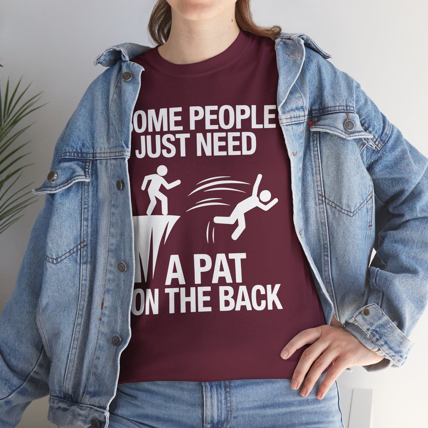 Funny Pat On The Back Adult Sarcastic Design T-Shirt