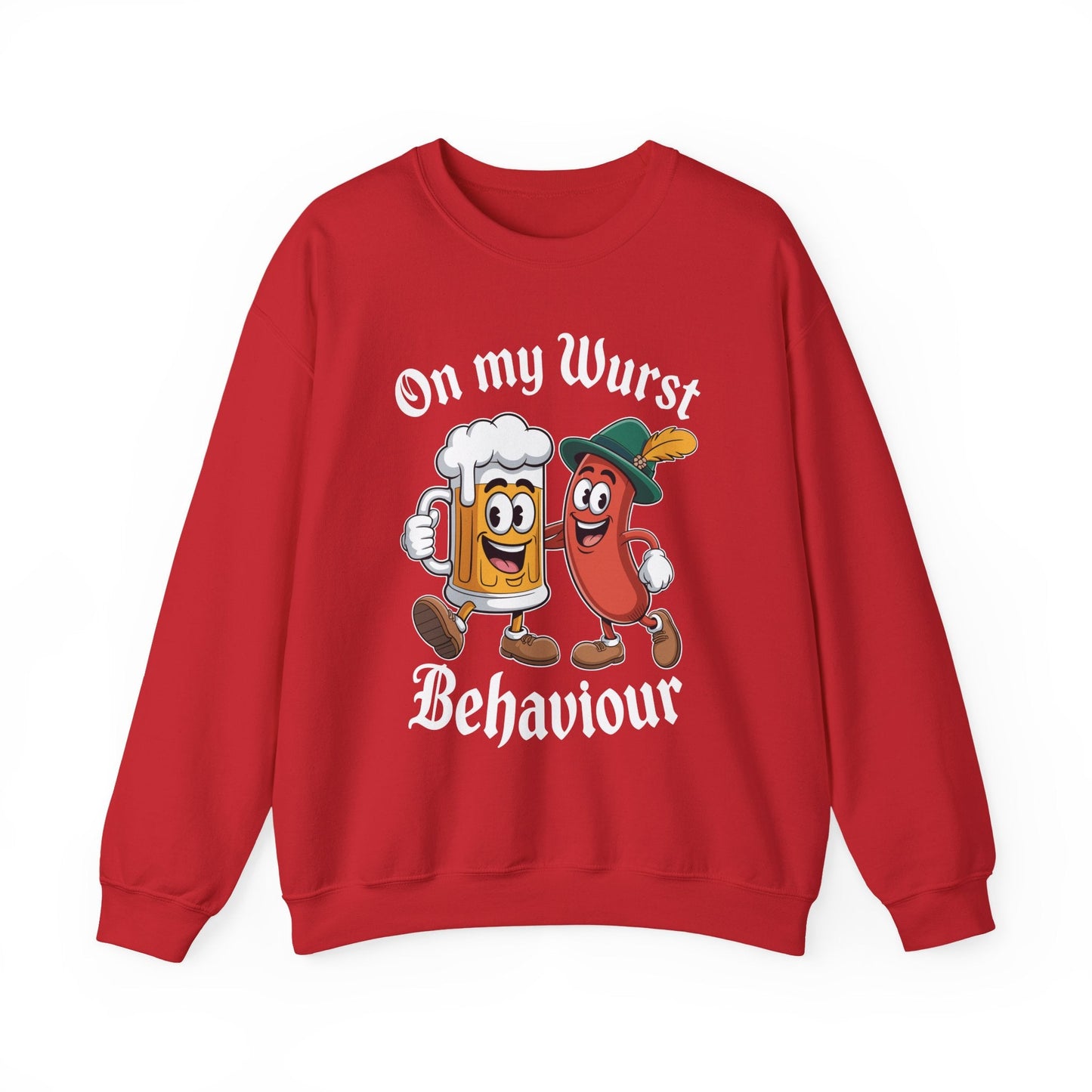 Oktoberfest On My Wurst Behaviour German Beer Sausage Adults Sweatshirt