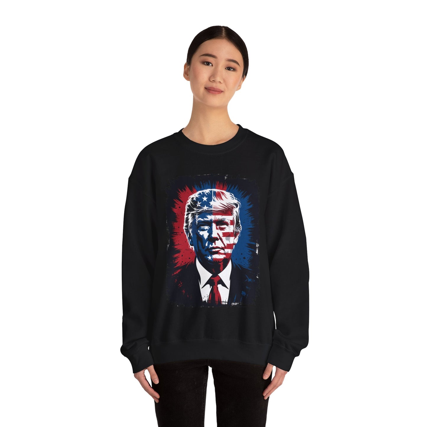 President Trump Portrait 4th July Sweatshirt