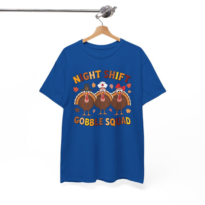 Night Shift Gobble Squad Night Worker Staff Thanksgiving T-Shirt