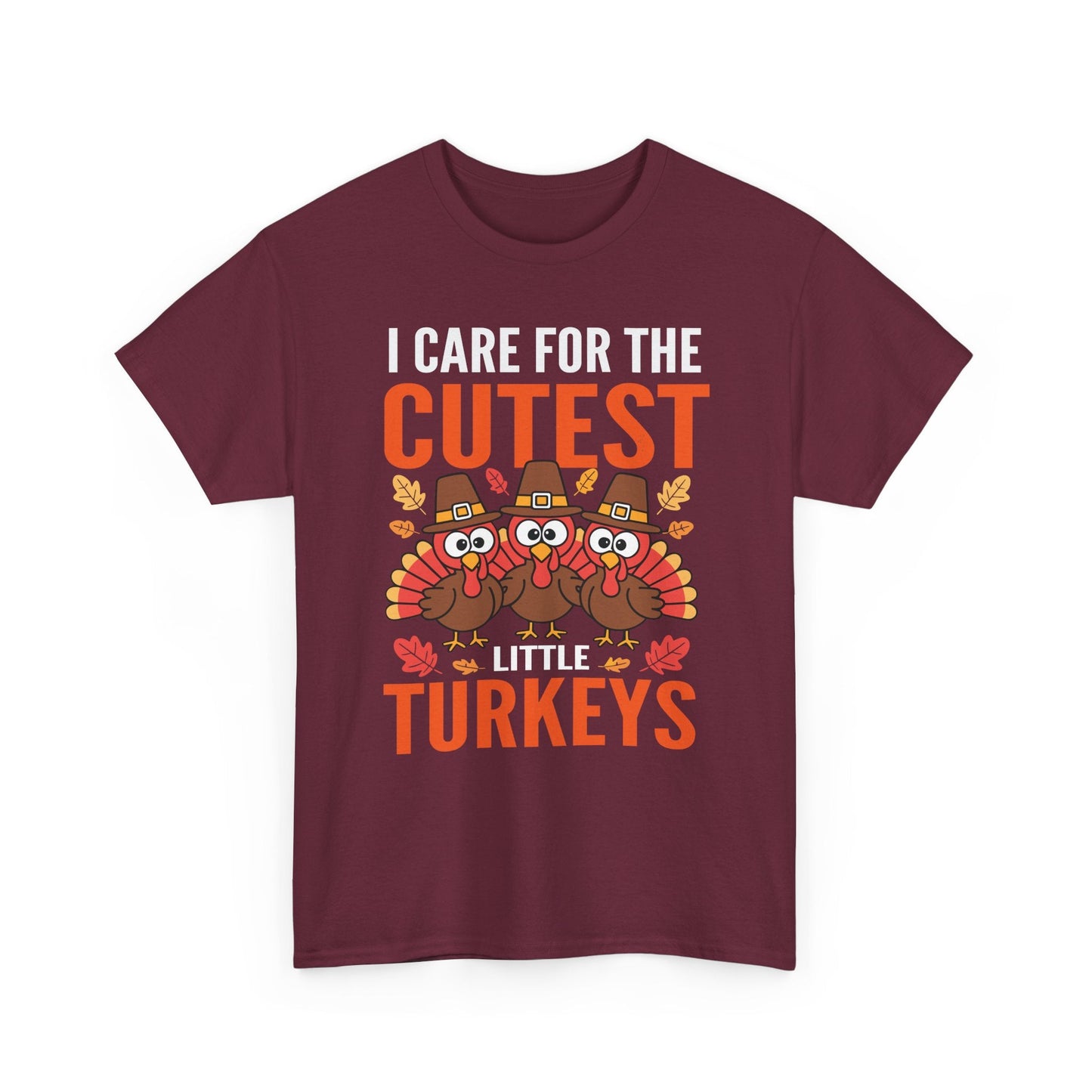 Care For Little Turkeys Nurse Fall Thanksgiving Scrub Top T-Shirt