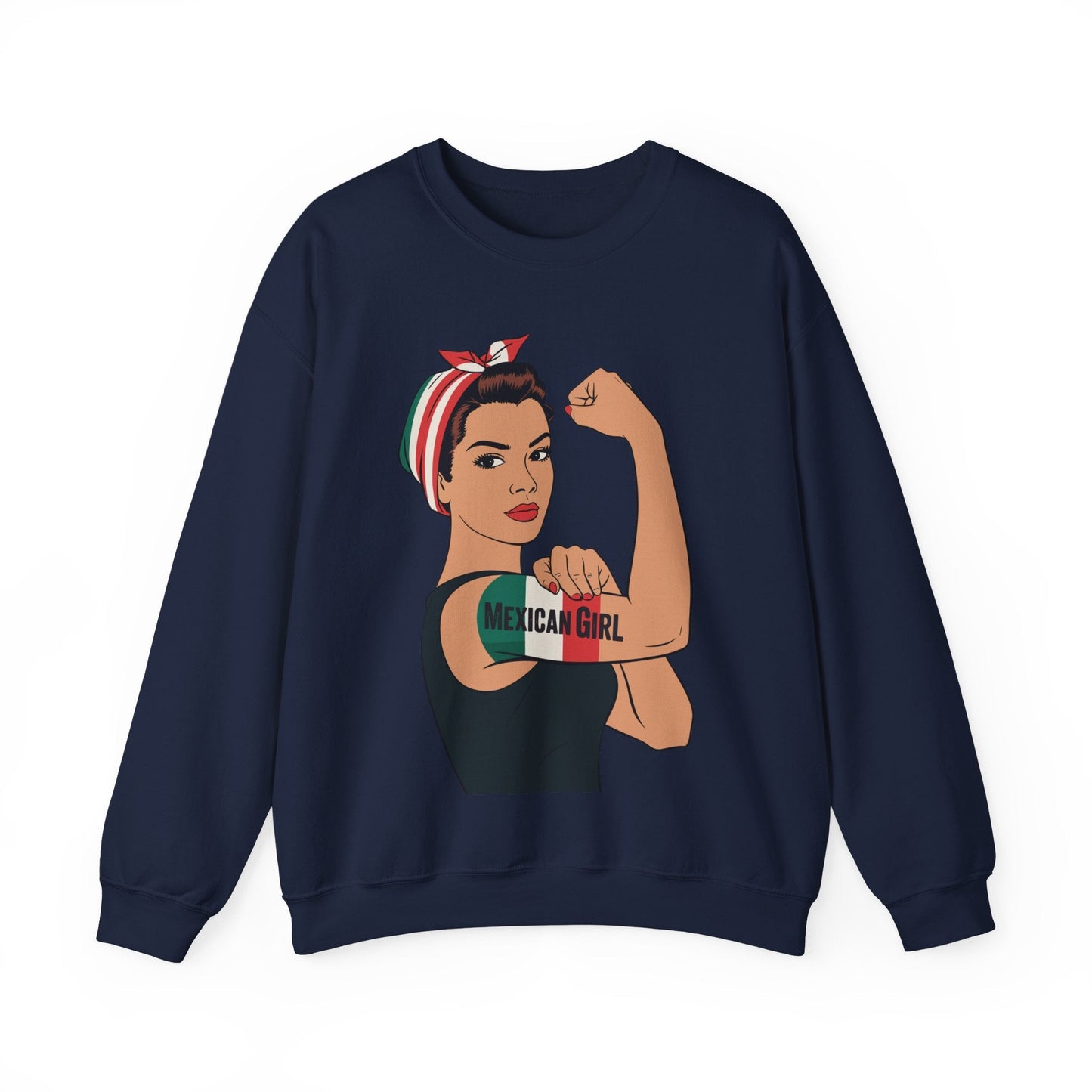Mexican Girl Mujer Rosie Riveter Cinco De Mayo Fiesta  Sweatshirt Women