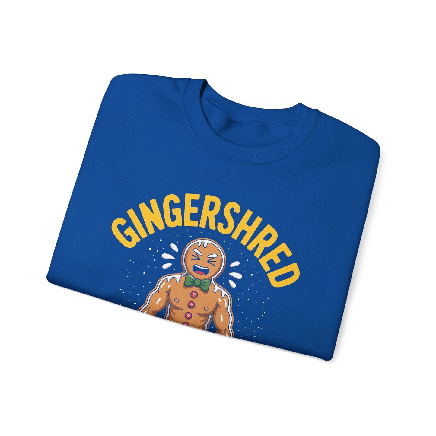 Funny Gingershred Gingerbread Man Gym Bodybuilding Christmas Sweatshirt