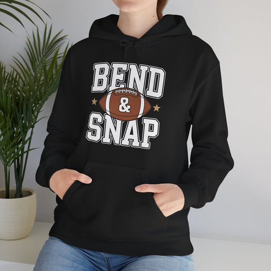 Funny Game Day Touchdown Season Cute Bend and Snap Football Hoodie