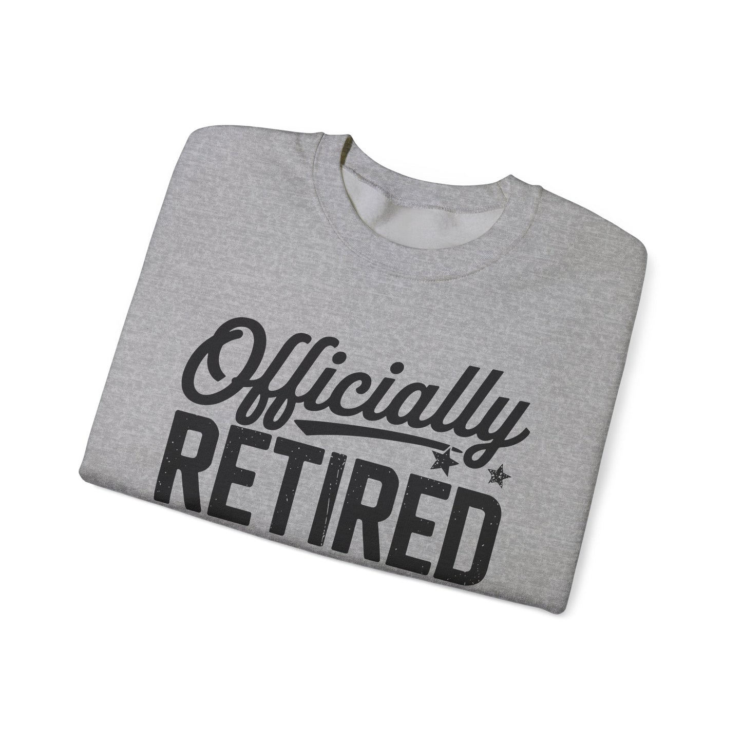 Funny Retirement 2025 Officially Retired Vintage Humor Sweatshirt