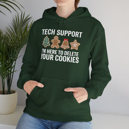 Christmas Tech Support Here To Delete Cookies Xmas Men Women Hoodie