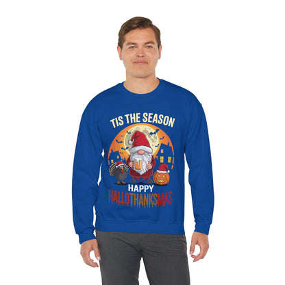 Happy Hallothanksmas Halloween Thanksgiving Merry Christmas Sweatshirt