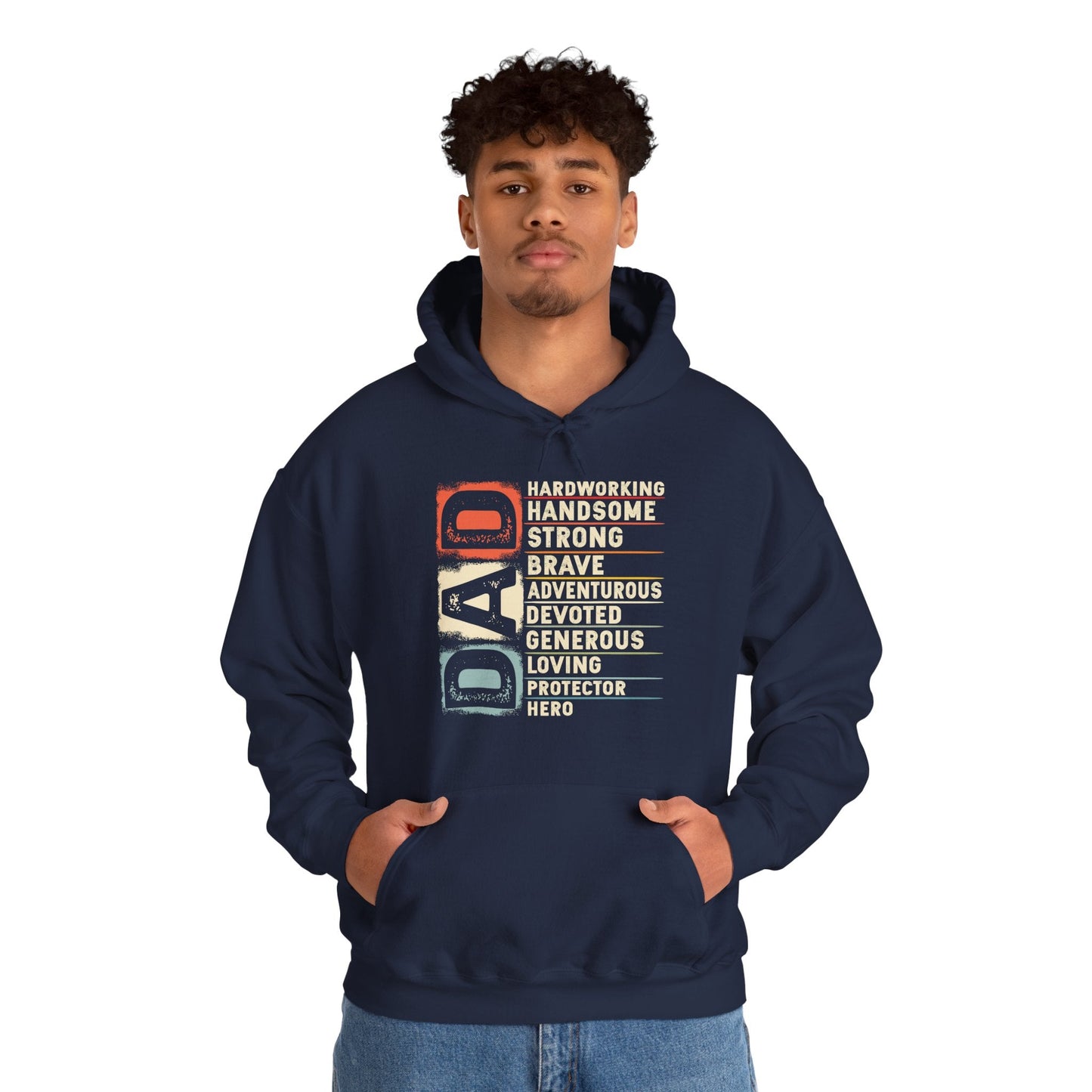 Vintage Funny Definition of Dad Retro Meme Joke Father's Day Hoodie