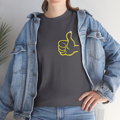 Funny Thumbs Up Emoji Graphic T-Shirt Positive Vibes Unisex Tee for Men and Women