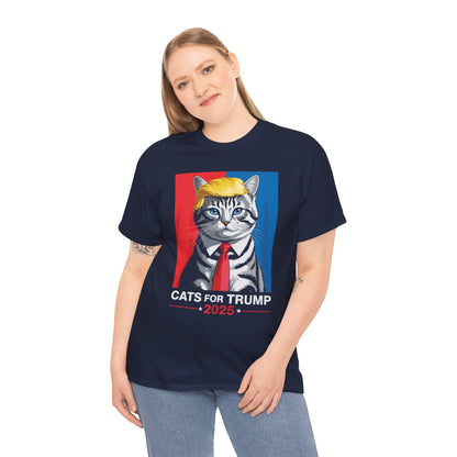 Cats For Trump 2025 Funny Tee For Vance Trump T-shirt