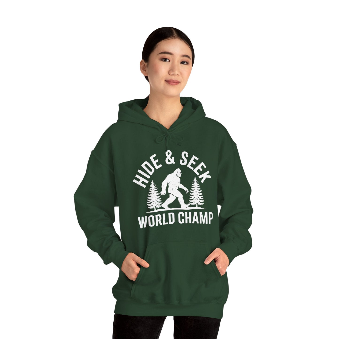 Bigfoot Hide And Seek World Champion Sasquatch Retro Vintage Hoodie