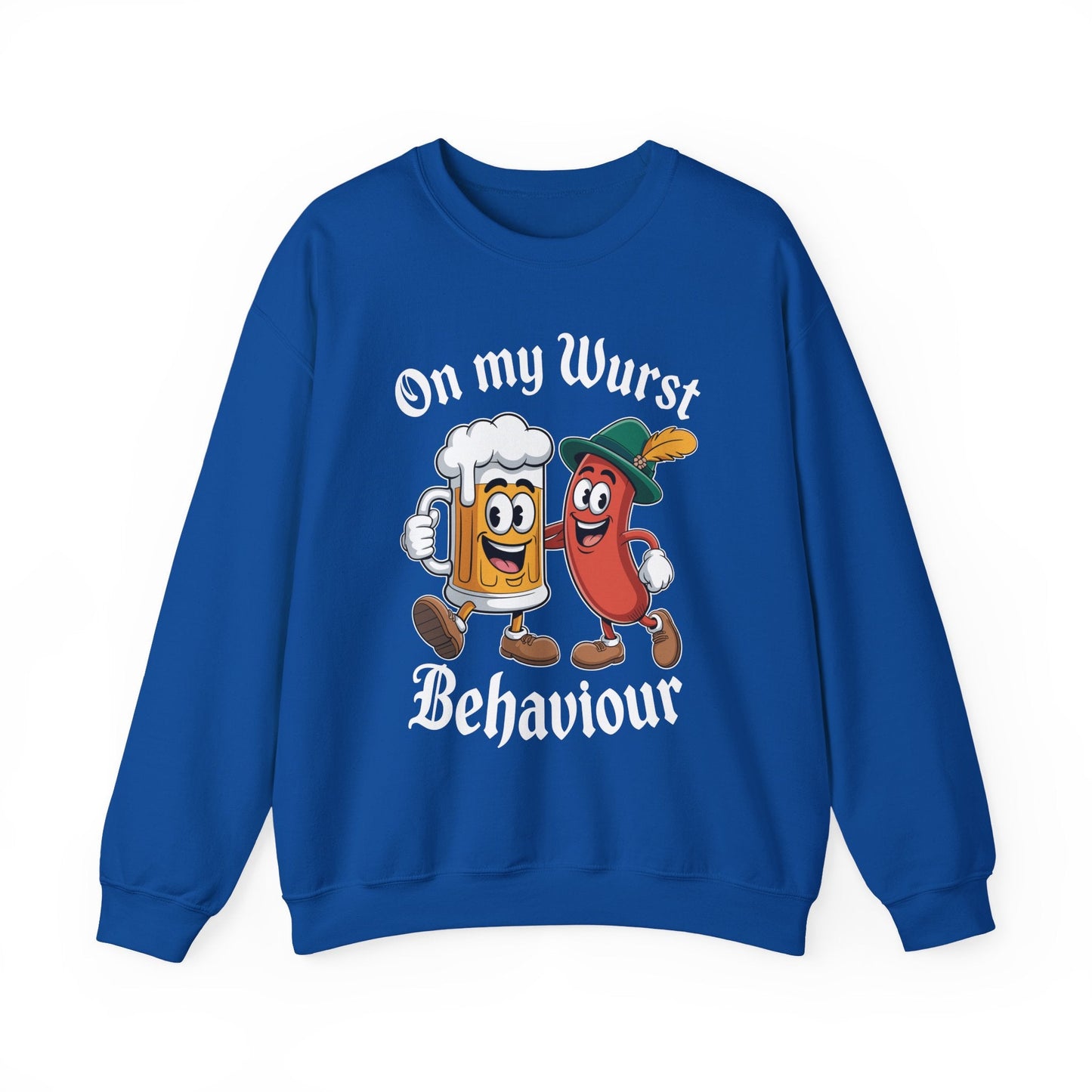 Oktoberfest On My Wurst Behaviour German Beer Sausage Adults Sweatshirt