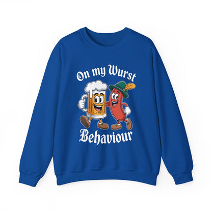 Oktoberfest On My Wurst Behaviour German Beer Sausage Adults Sweatshirt