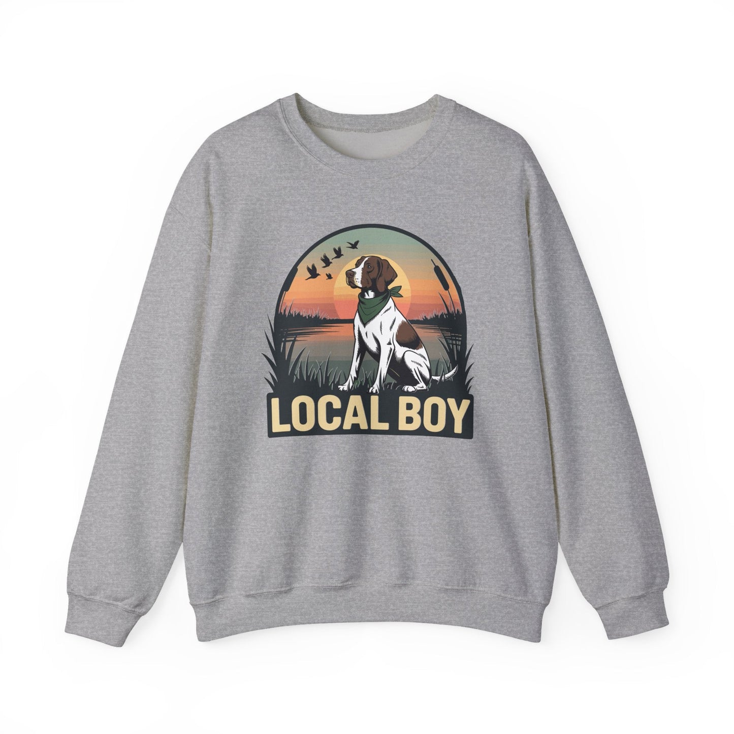 Local Boy Hunting Dog Vintage Sunset Hunting Season Sweatshirt
