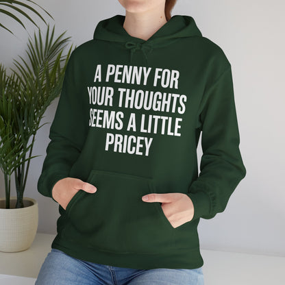 Funny Penny For Your Thoughts Sarcastic Joke Hoodie