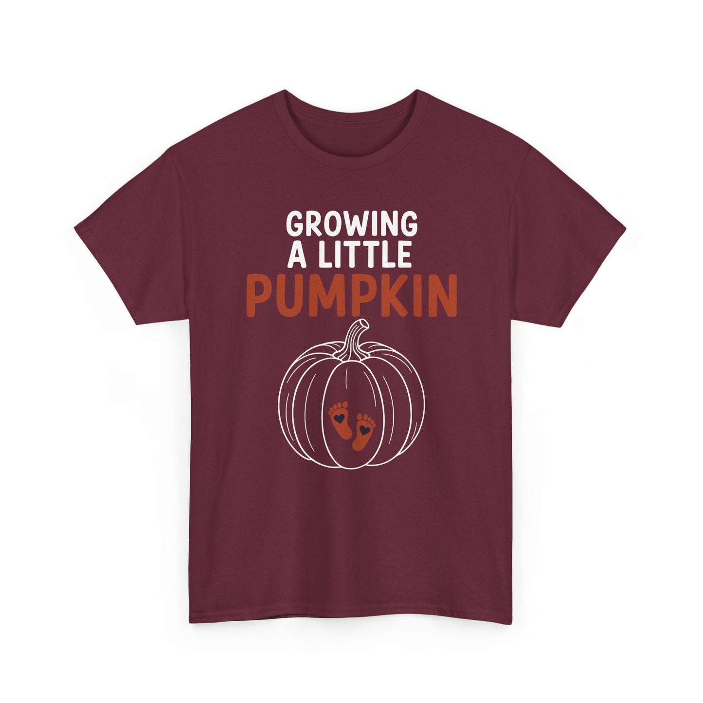 Growing A Little Pumpkin Fall Thanksgiving Baby Bump Wife T-Shirt