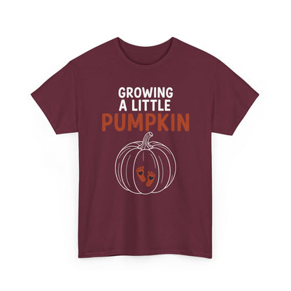Growing A Little Pumpkin Fall Thanksgiving Baby Bump Wife T-Shirt