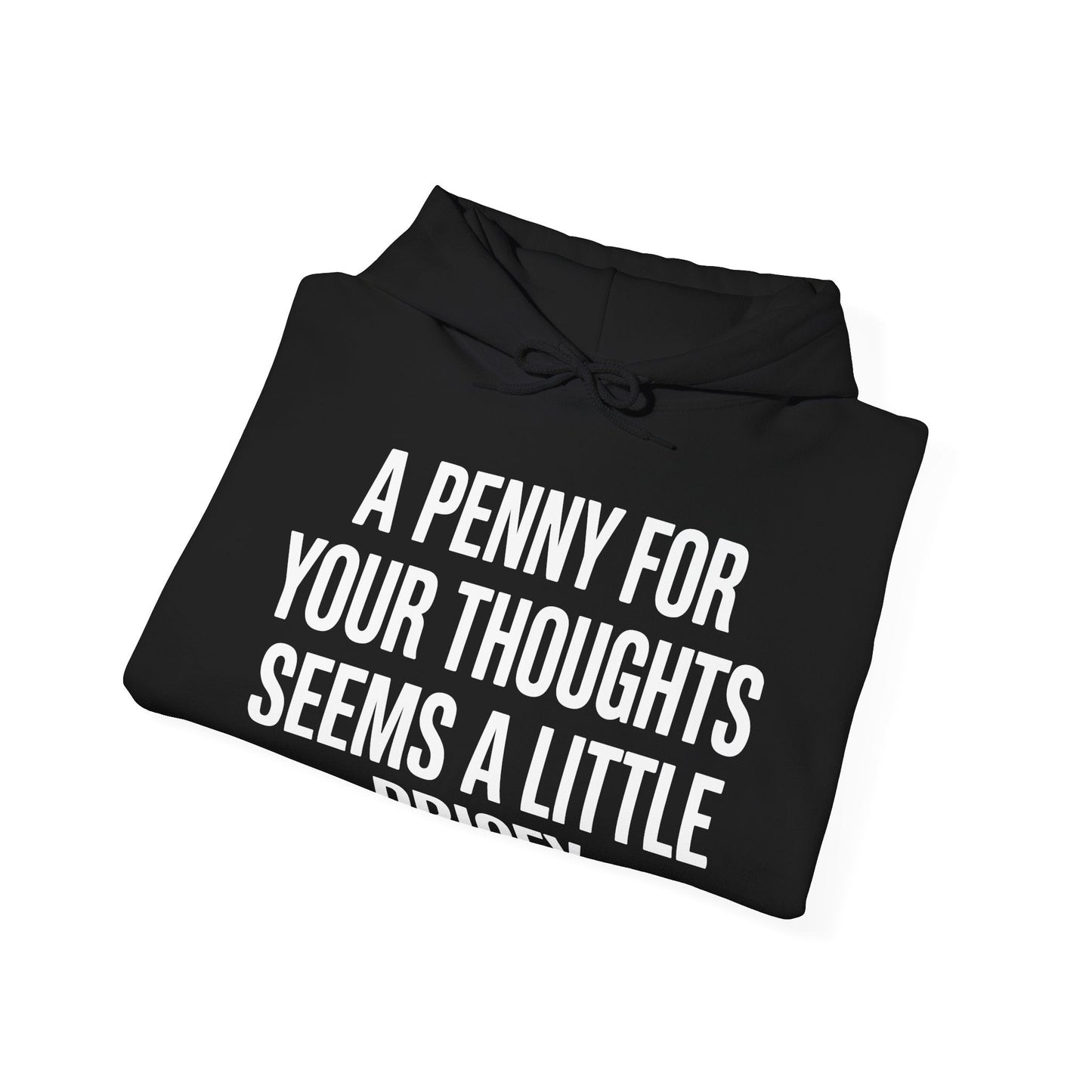 Funny Penny For Your Thoughts Sarcastic Joke Hoodie