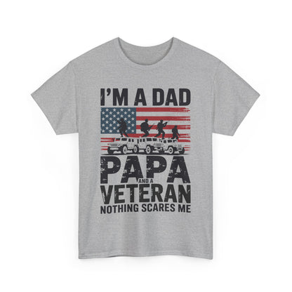 I'm A Dad Papa And Veteran Funny Retro Dad Papa Grandpa T-Shirt