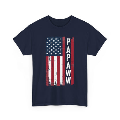 Papaw Grandpa US American Flag Shirt Grandfather Day T-Shirt