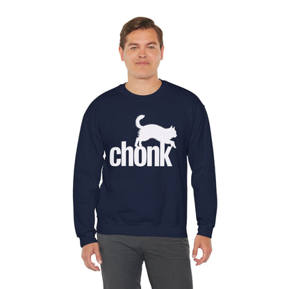Chonk Cat Meme Funny Black Sweatshirt