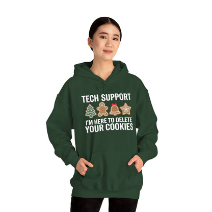 Christmas Tech Support Here To Delete Cookies Xmas Men Women Hoodie