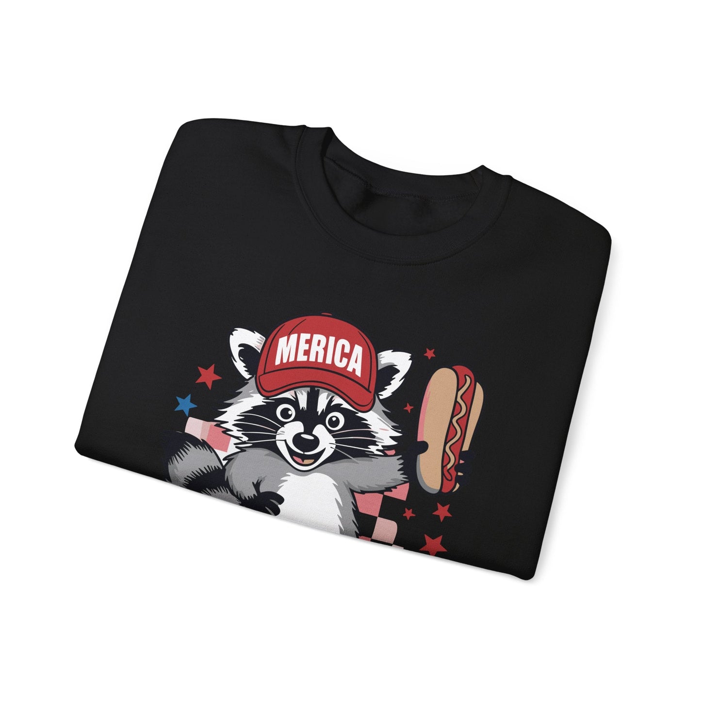 Red White And Feral Raccoon 4th of July Saying Meme Sweatshirt
