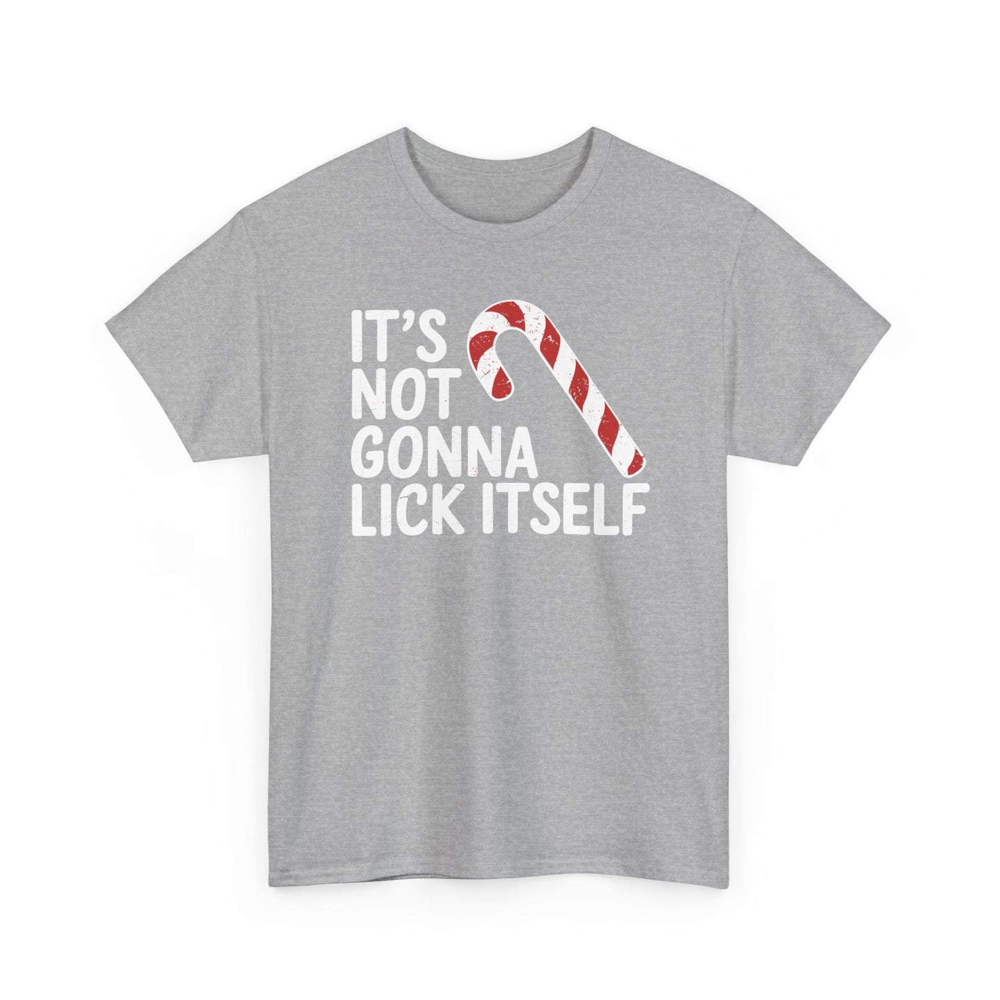 Funny Candy Cane Lick Itself Adult Christmas in July Gift T-Shirt