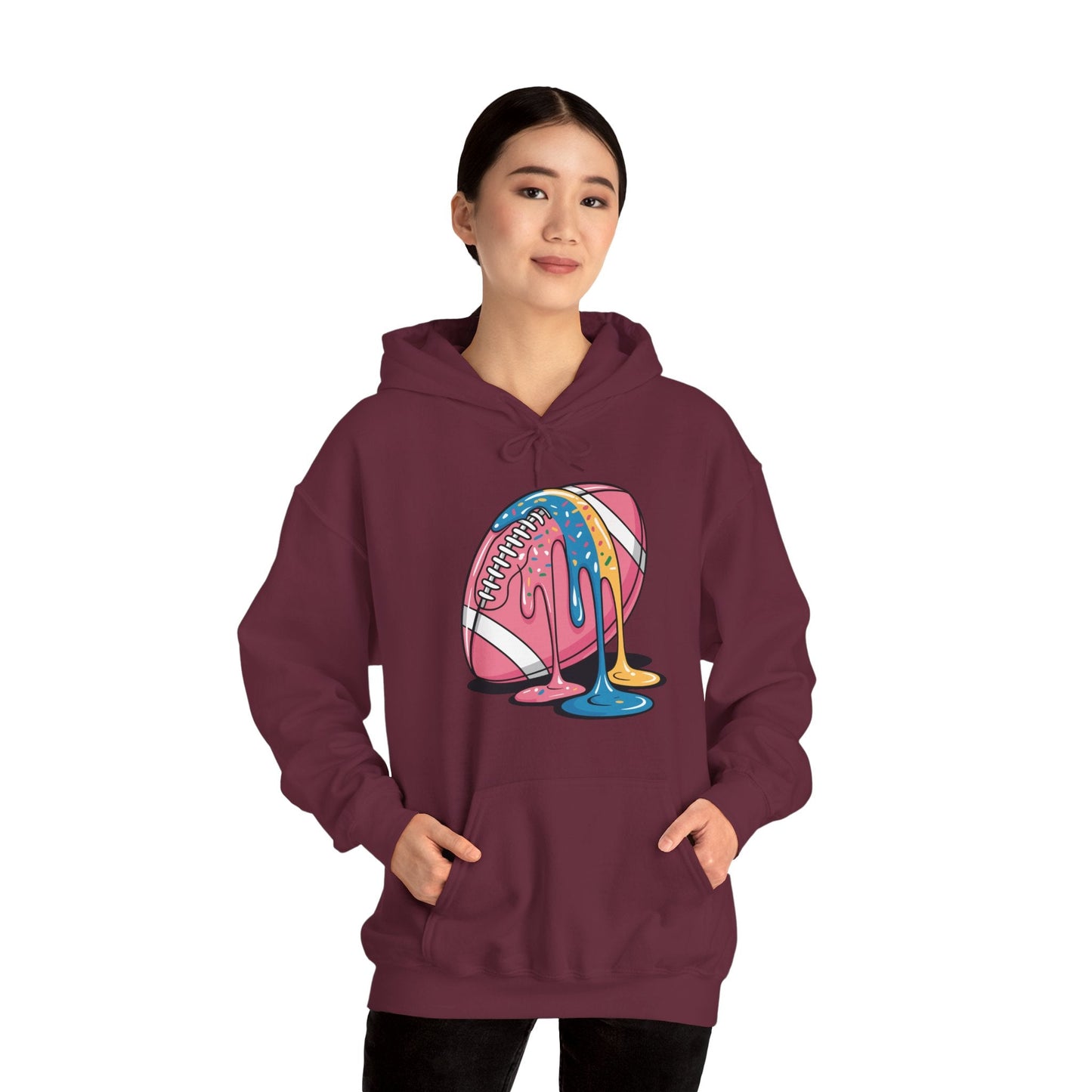 Football Drip For Lineman WR QB RB Ice Cream Sprinkles Hoodie