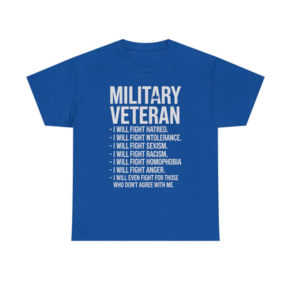 Military Veterans Against Trump 2025 Fight USA Election T-Shirt