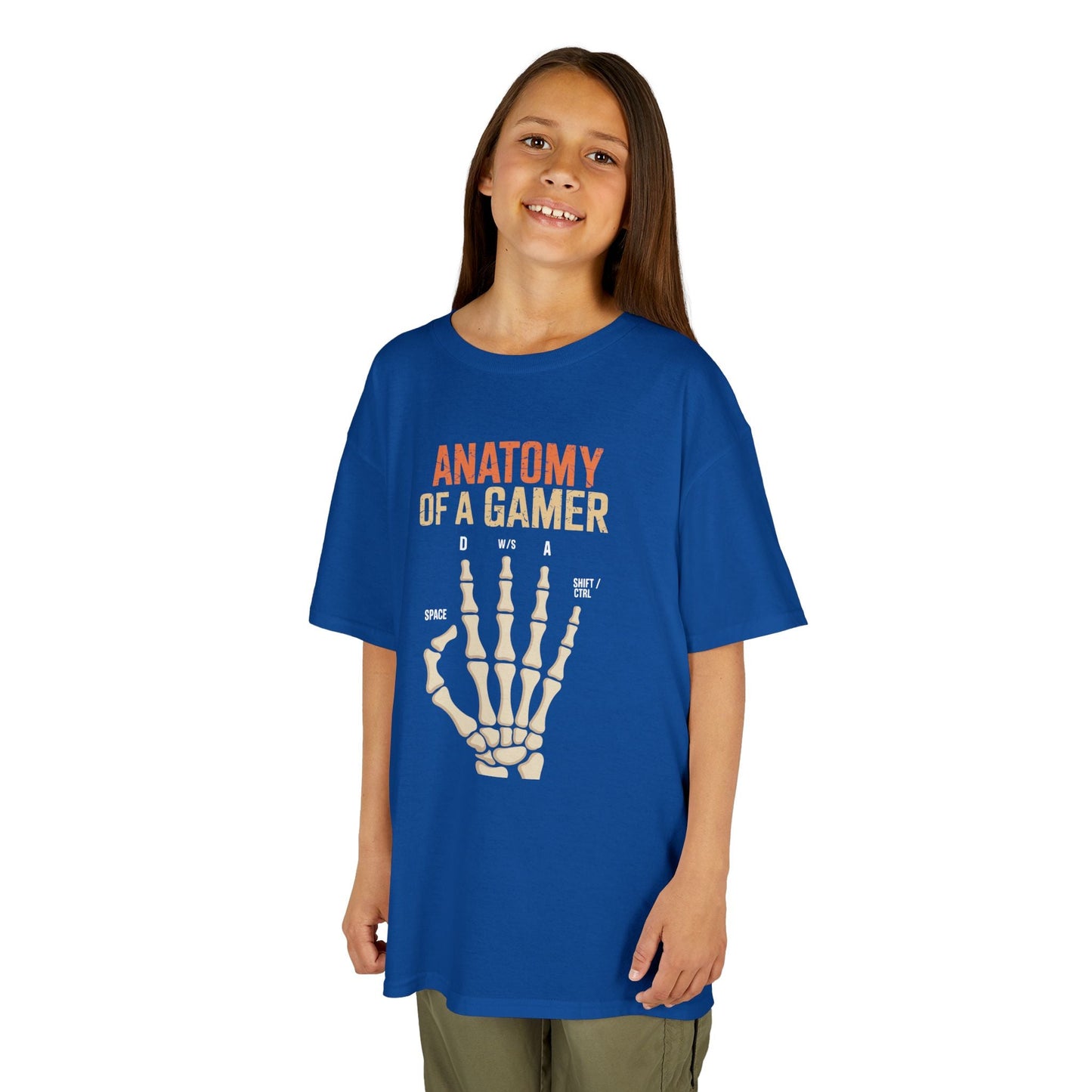 Funny Anatomy Of A Gamer Skeleton Hand Boys Kids Teens T-Shirt
