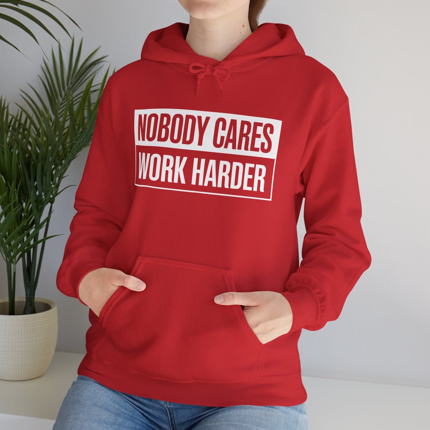 Nobody Cares Work Harder Fitness Workout Gym Gift Hoodie