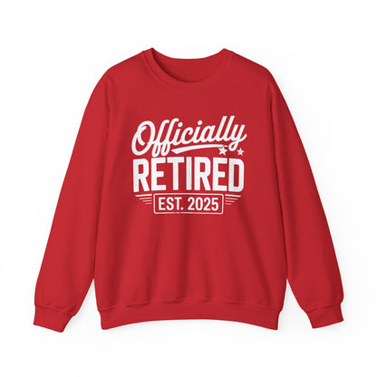 Funny Retirement 2025 Officially Retired Vintage Humor Sweatshirt