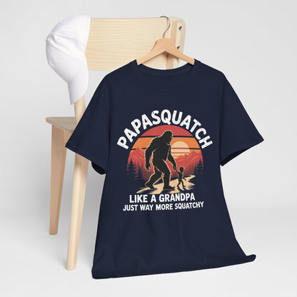 Retro Papa Squatch Like A Grandpa Funny Bigfoot Sasquatchy T-Shirt