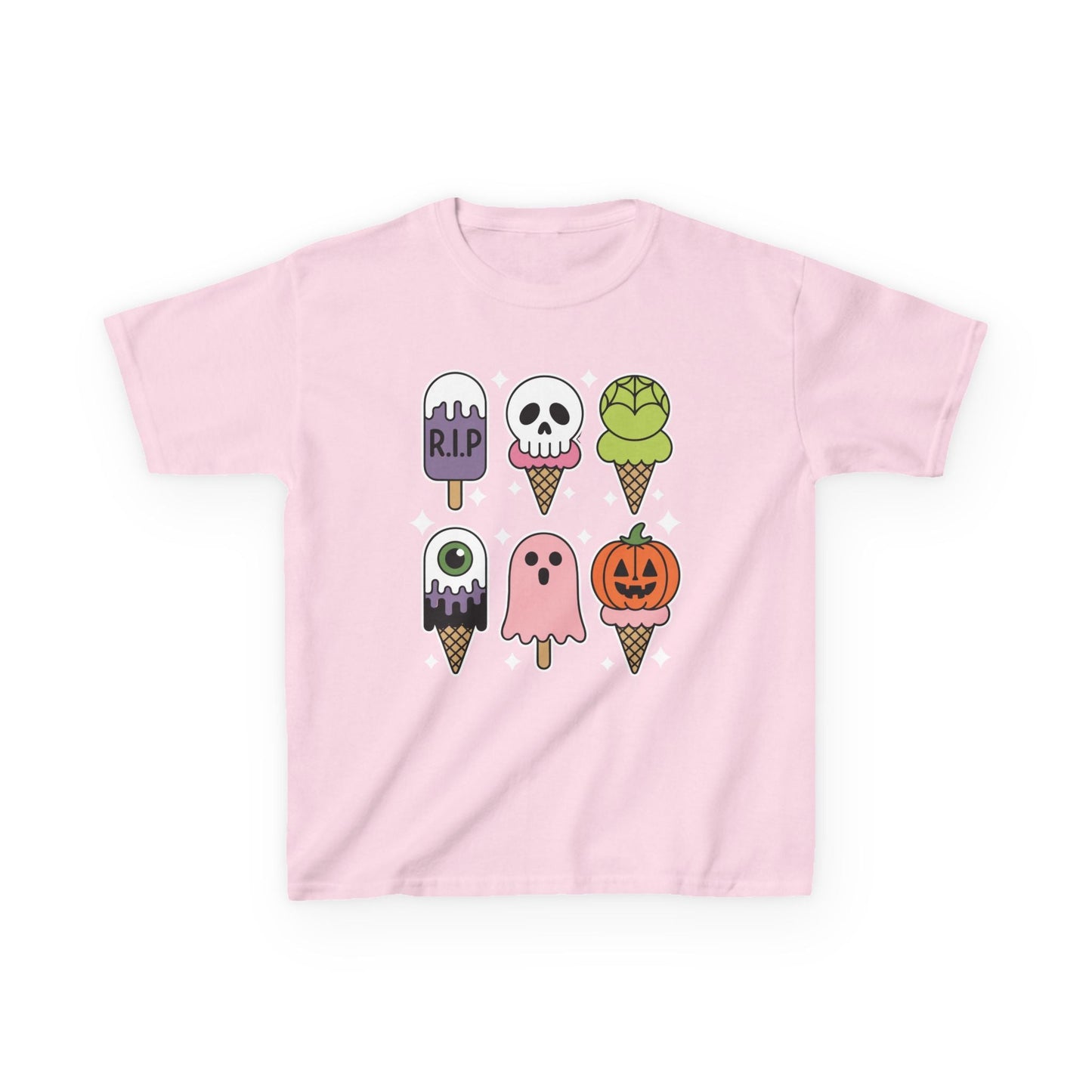 Horror Movie Summer Popsicle Halloween Ice Cream Summer-ween T-Shirt For Kids