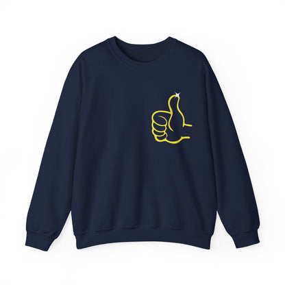 Funny Thumbs Up Emoji Graphic Positive Vibes Sweatshirt