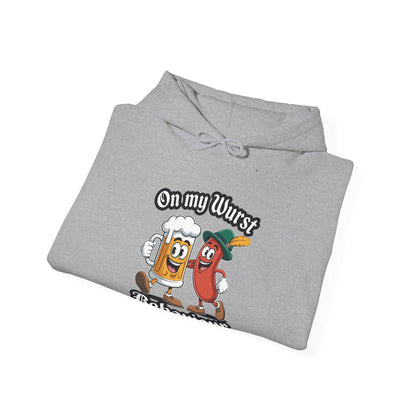 Oktoberfest On My Wurst Behaviour German Beer Sausage Adults Hoodie